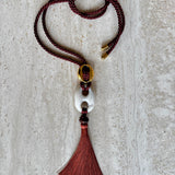 Bean tassel necklace