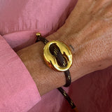 Bean bracelet gold medium
