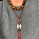 Bean tassel necklace