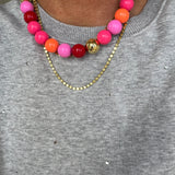 Feliz Necklace pink
