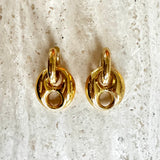Bean earrings gold small