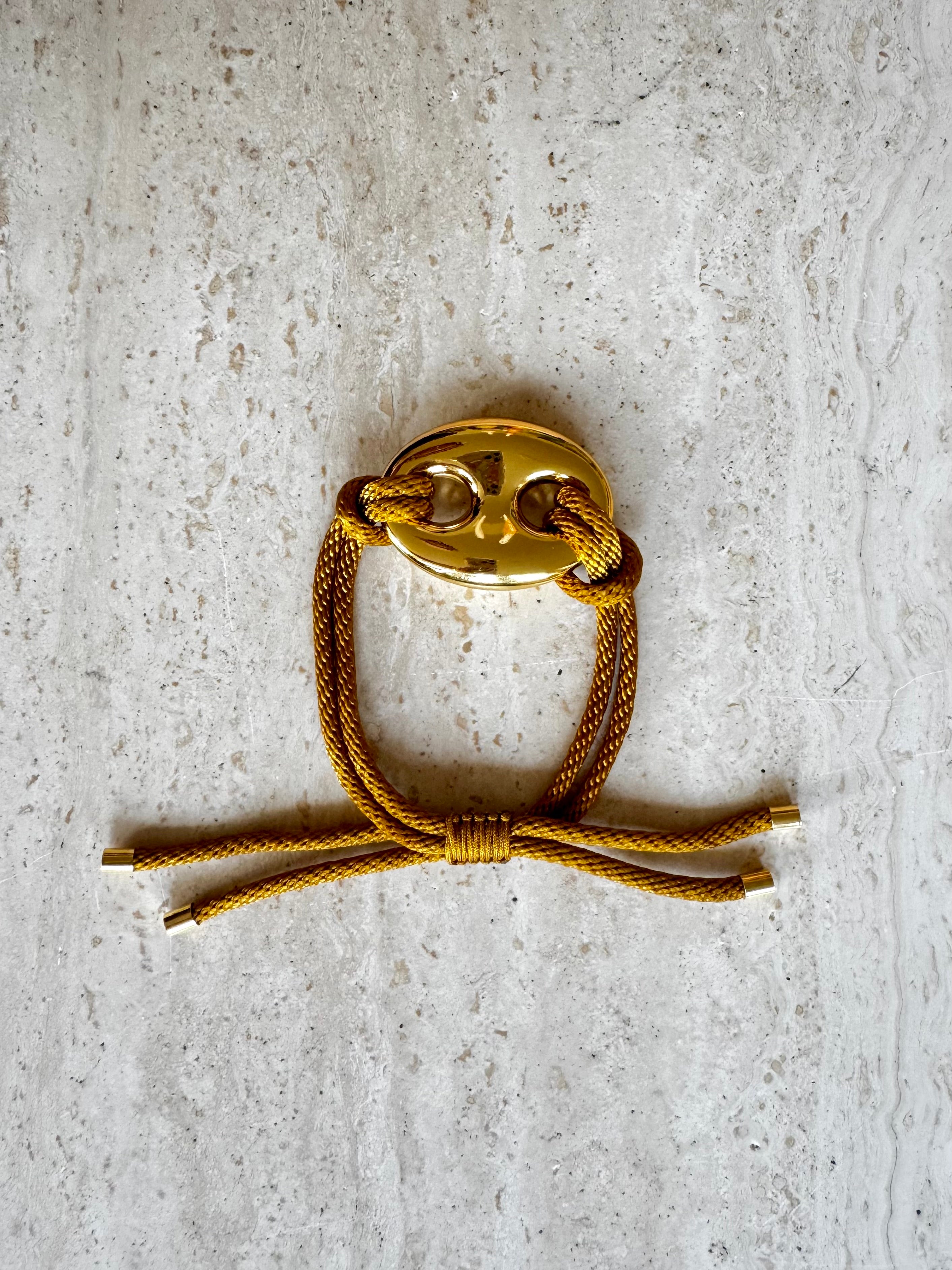 Bean bracelet gold large