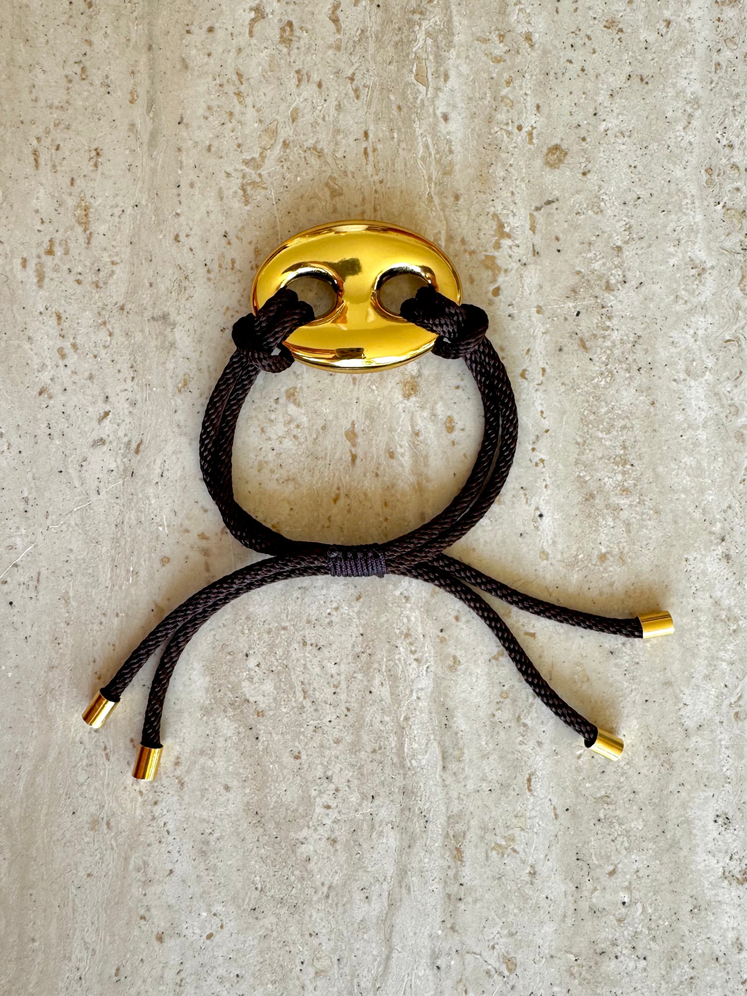 Bean bracelet gold large