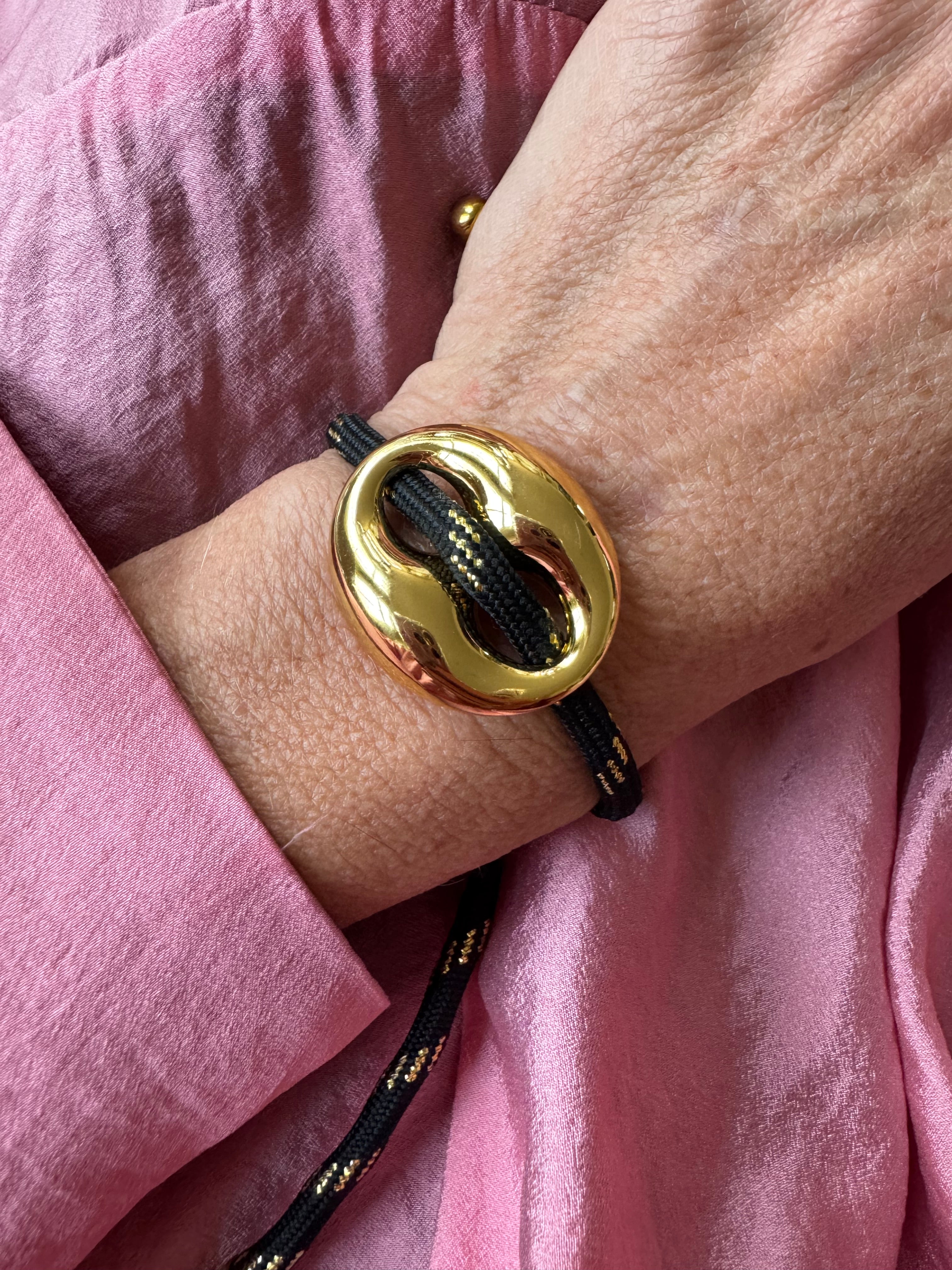 Bean bracelet gold medium
