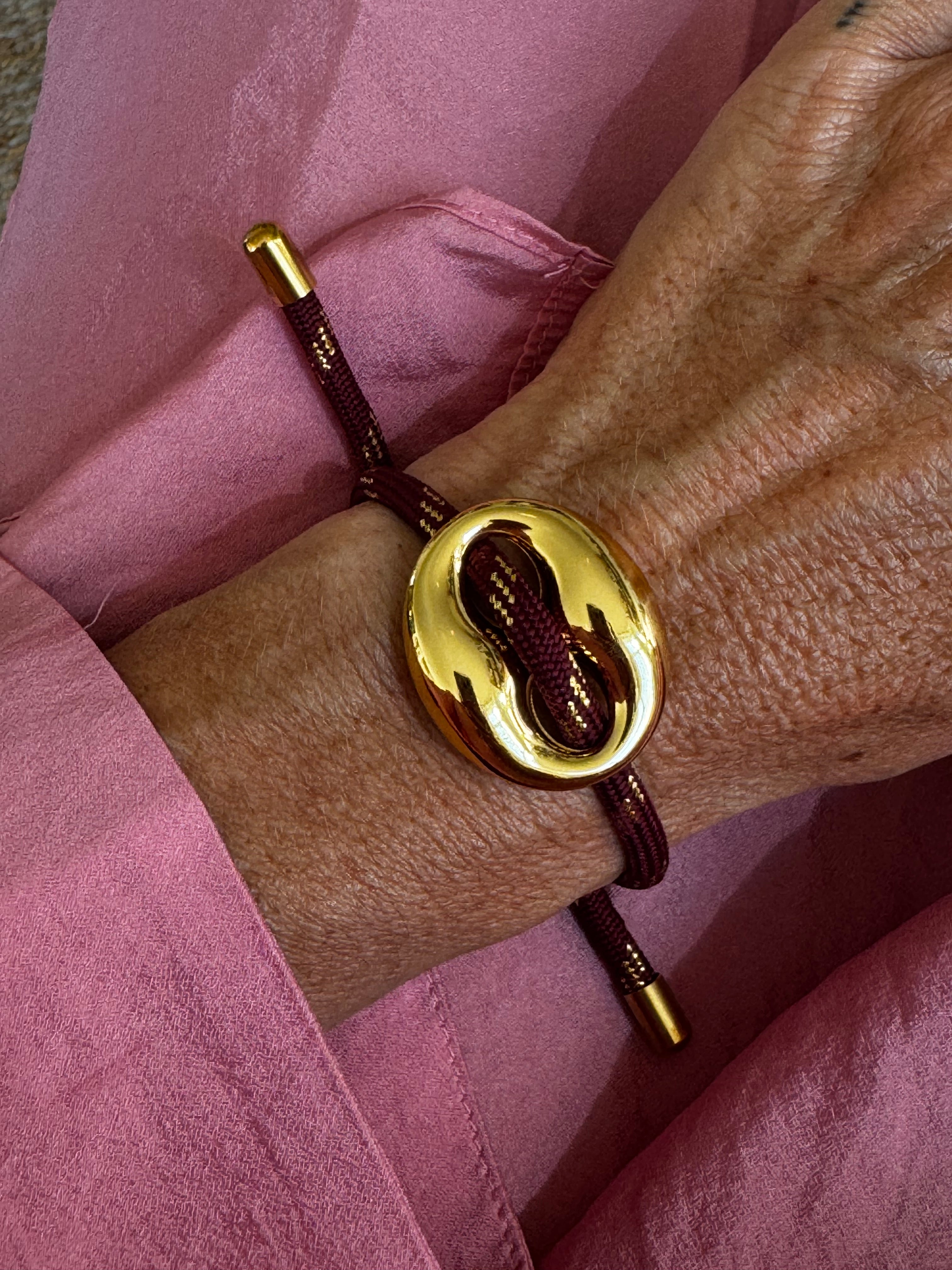 Bean bracelet gold medium