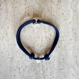 Bean bracelet silver men