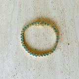 Hearts tennis bracelet turquoise
