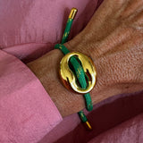 Bean bracelet gold medium