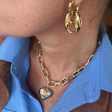 Bean earrings gold small