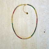 Rainbow heart necklace