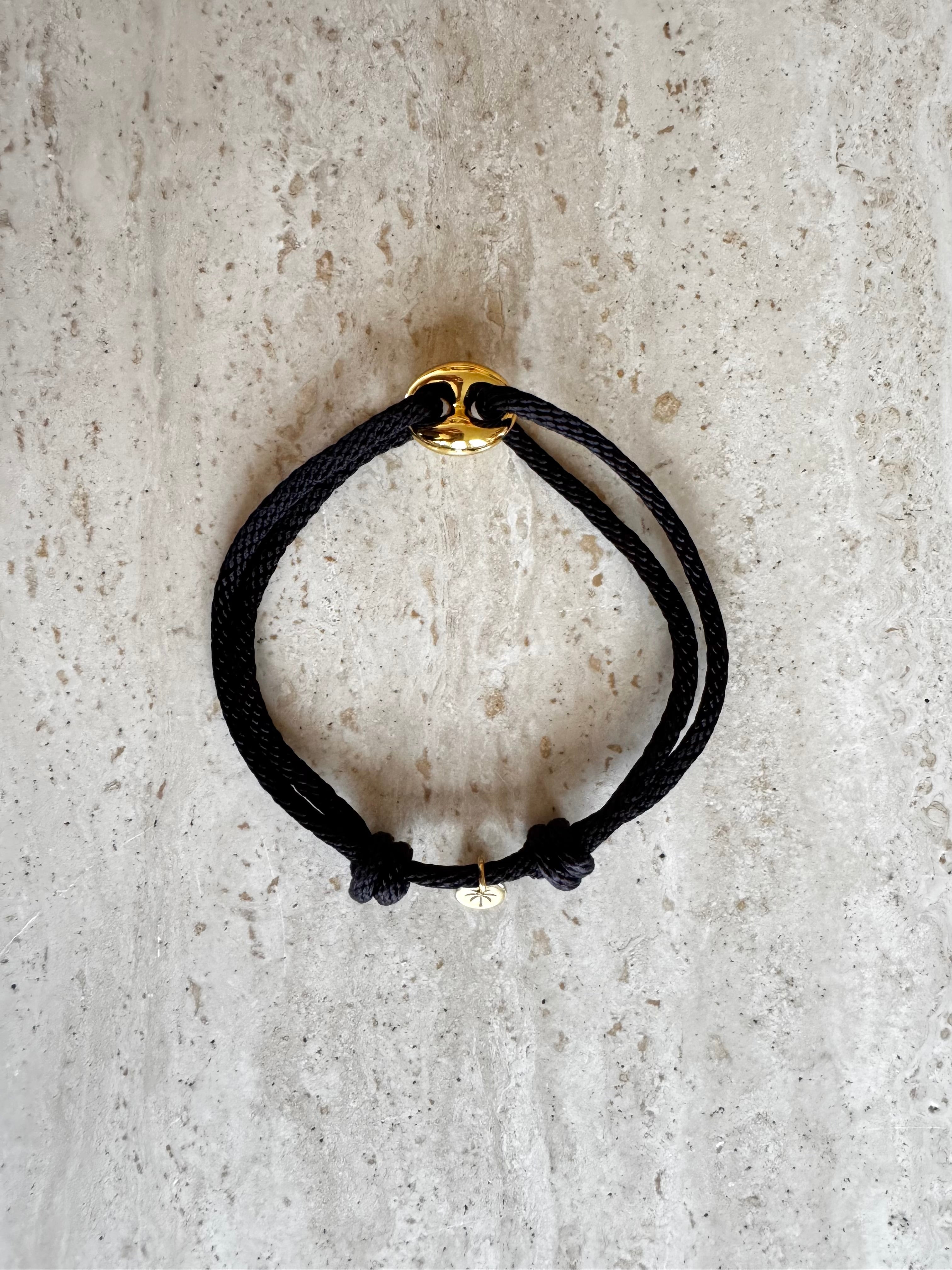 Bean bracelet gold men