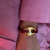 Bean bracelet gold large