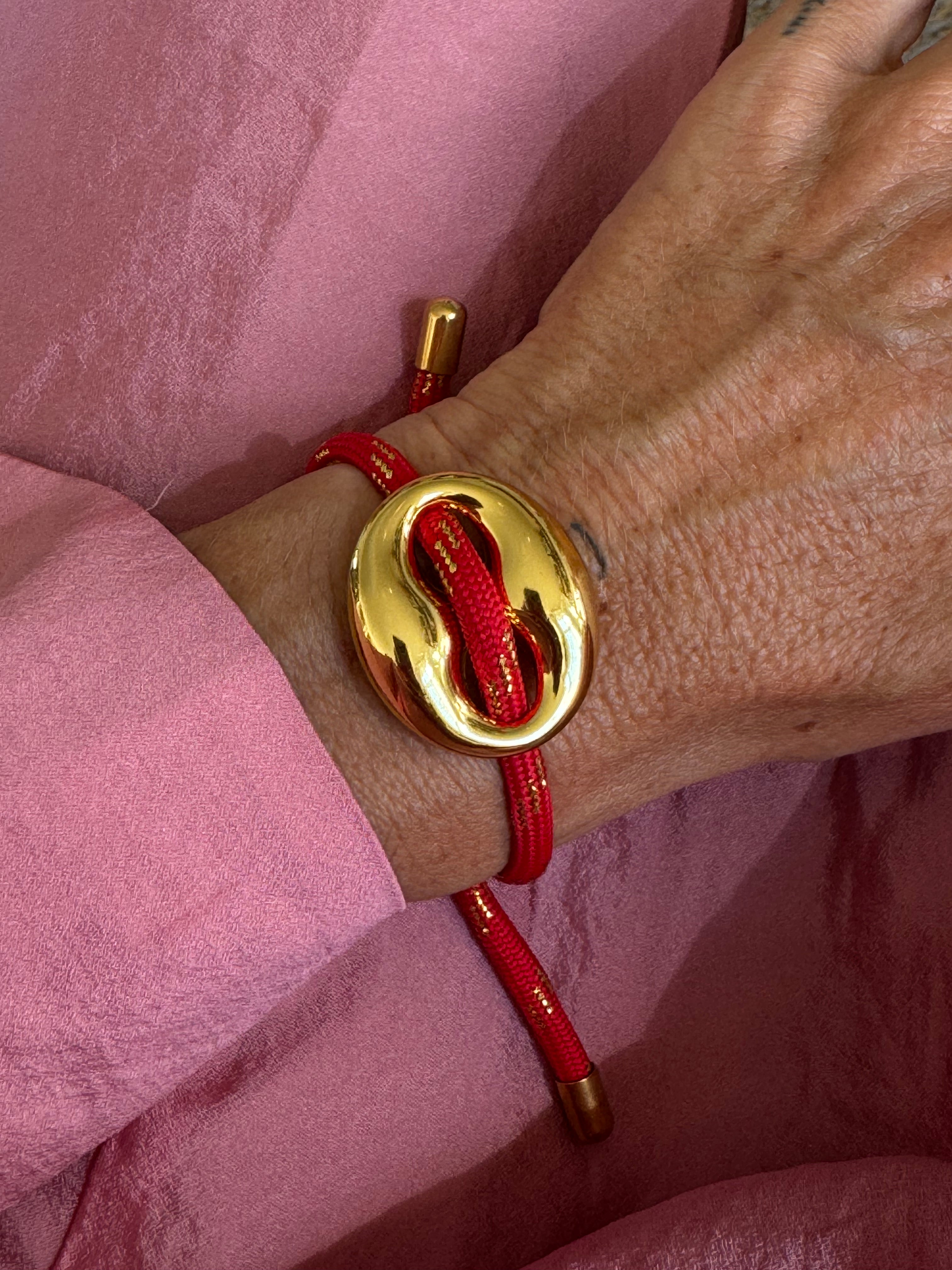 Bean bracelet gold medium