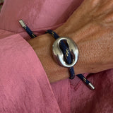 Bean bracelet silver medium