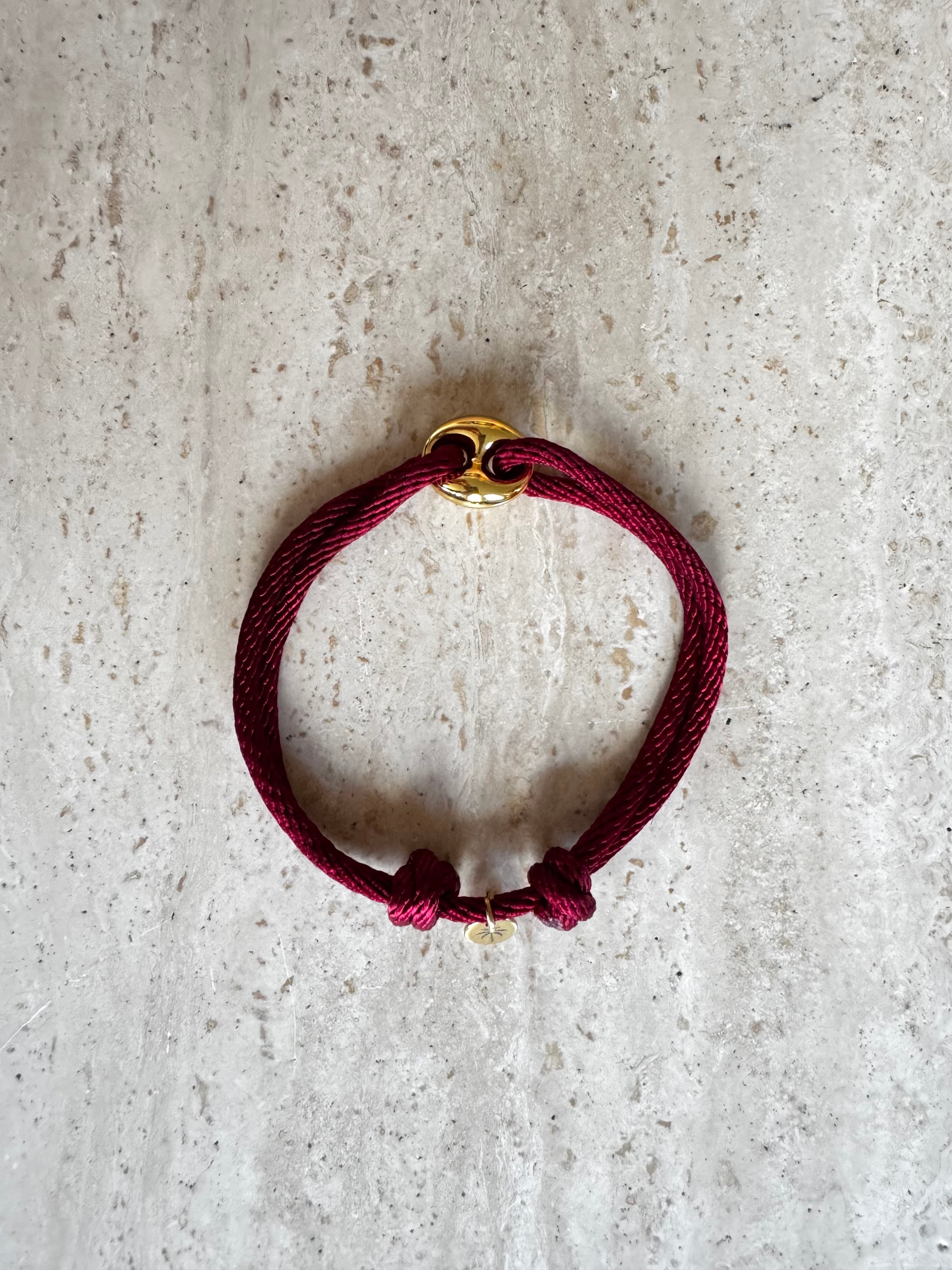Bean bracelet gold men