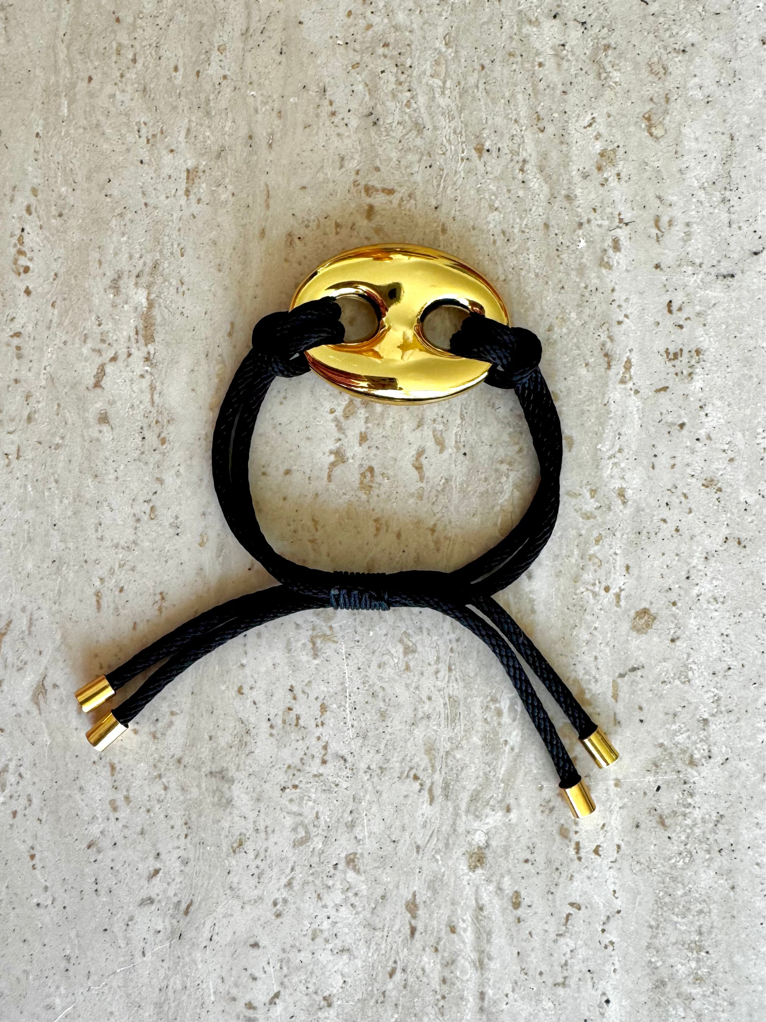 Bean bracelet gold large