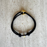 Bean bracelet gold men