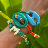 Initial bracelet green