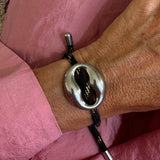 Bean bracelet silver medium