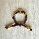 Initial bracelet brown