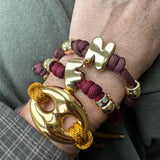 Initial bracelet brown