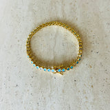Hearts tennis bracelet turquoise