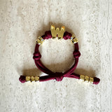 Initial bracelet burgundy