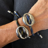 Bean bracelet silver medium